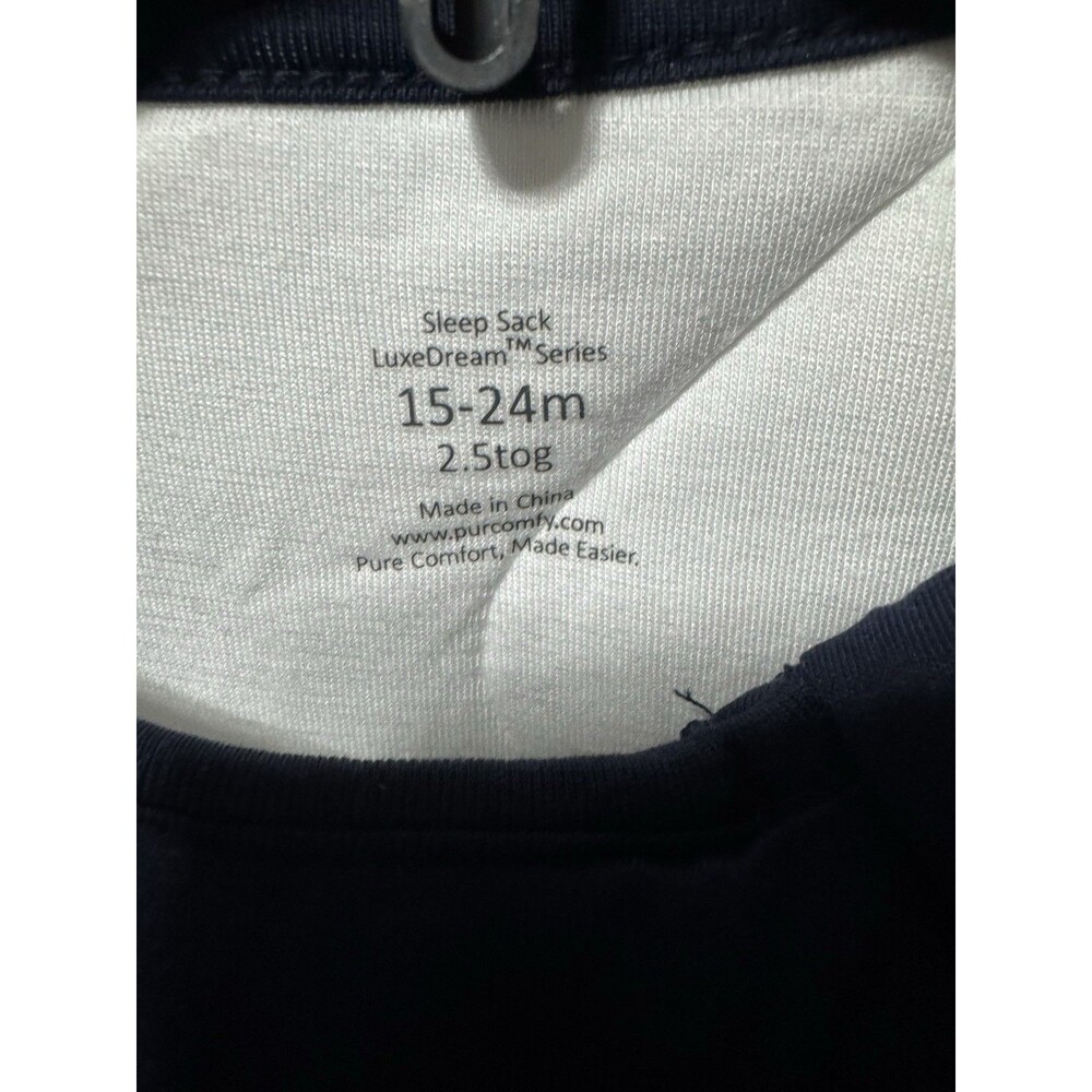PurComfy Supersoft Bamboo Viscose Sleep Sack, 2.5 TOG 15-24 Mths. Navy NWT - Picture 3 of 8